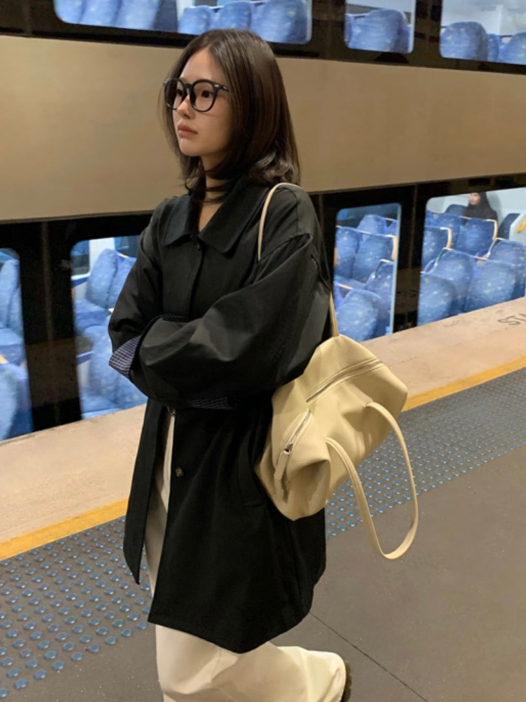 Plaid-lined Trench Coat(3 colors)