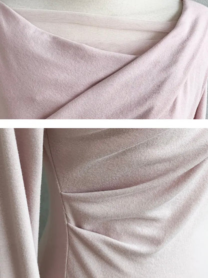 Ethereal Cowl Neck Sheer Tee(3 Colors)