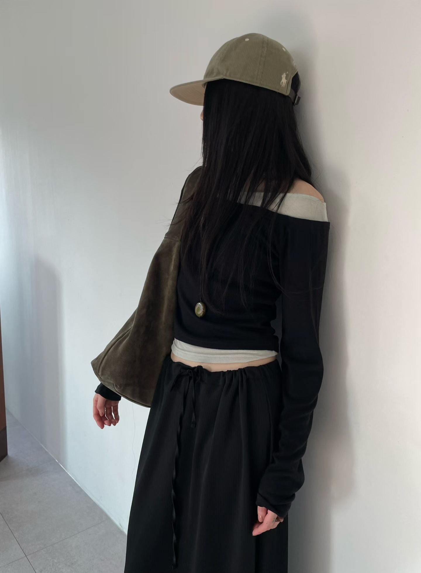 Boatneck Color-Block Layered Top(4 colors)