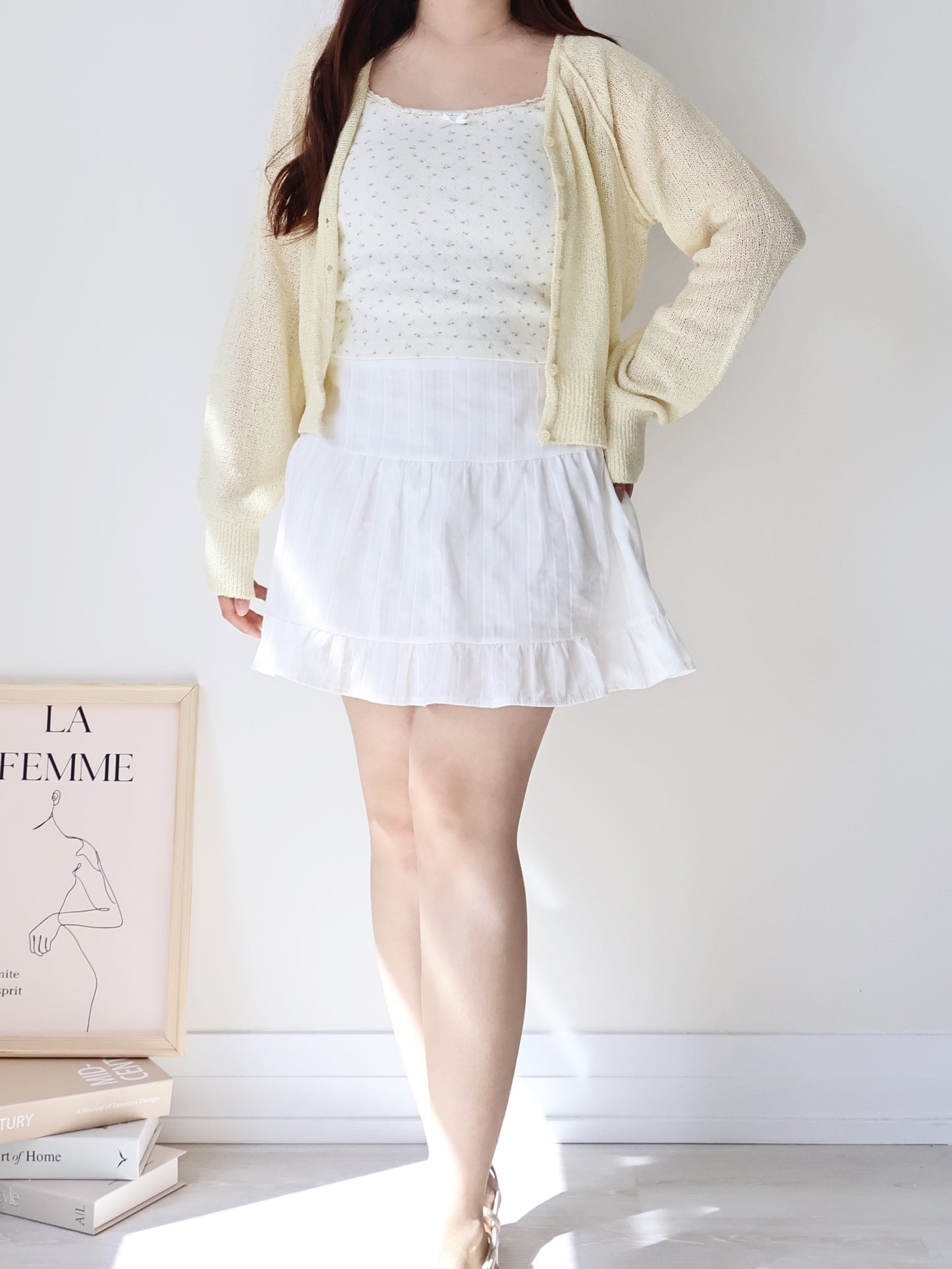 Pastel Pendant Lightweight Cool-Touch Knit Cardigan(Yellow)