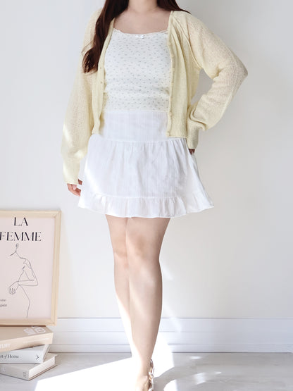 Pastel Pendant Lightweight Cool-Touch Knit Cardigan(Yellow)