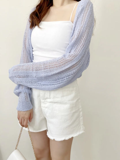 Minimalist Arm-Slimming Bolero Open Front Cardigan(Lavender)