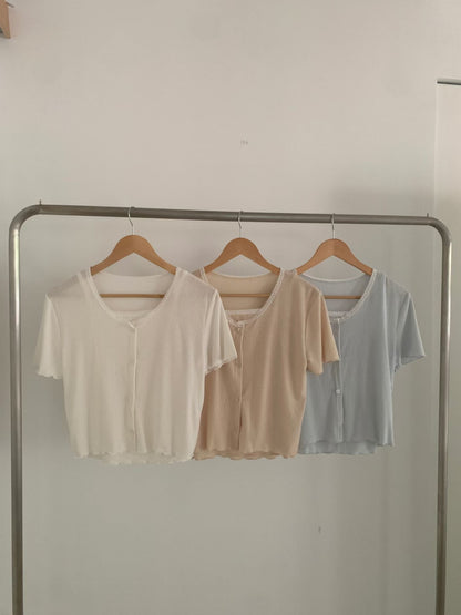 Ethereal Silk-Touch Modal Lace Trim Cami+cardigan Set(3 colors)