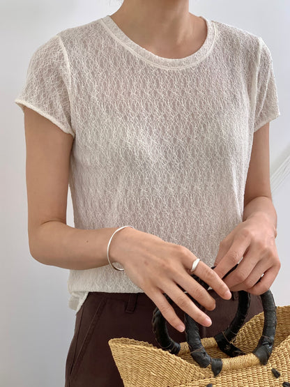 Romantic Sheer Lace Top(2 colors)