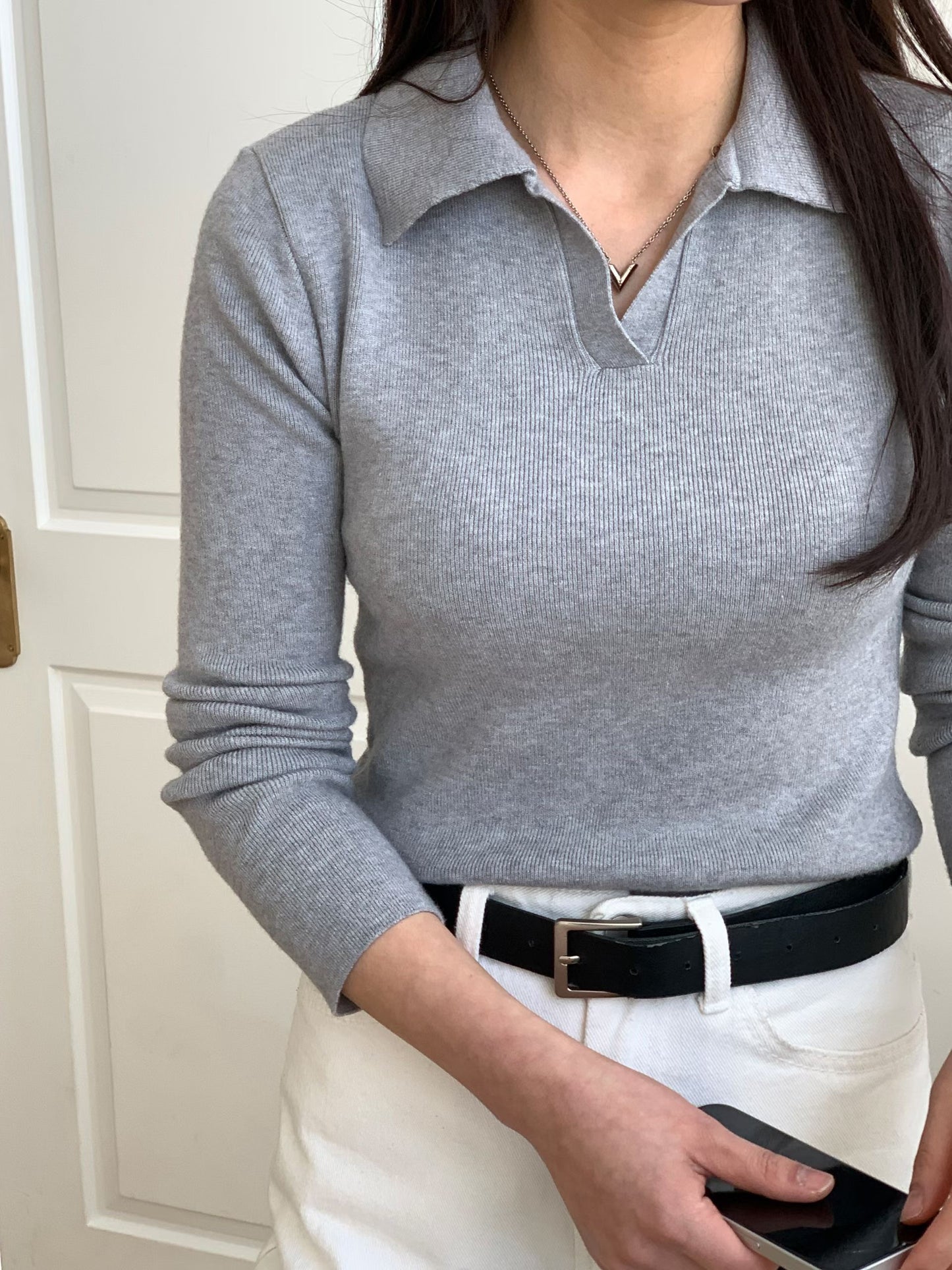 Chic Lapel Collar Soft Knit Top(5 colors)