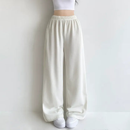 [3 Lengths] Everyday Relaxed Wide-Leg Cotton Pants with Pockets(Cream)