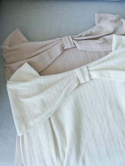 Romantic Bowknot Top(Cream)