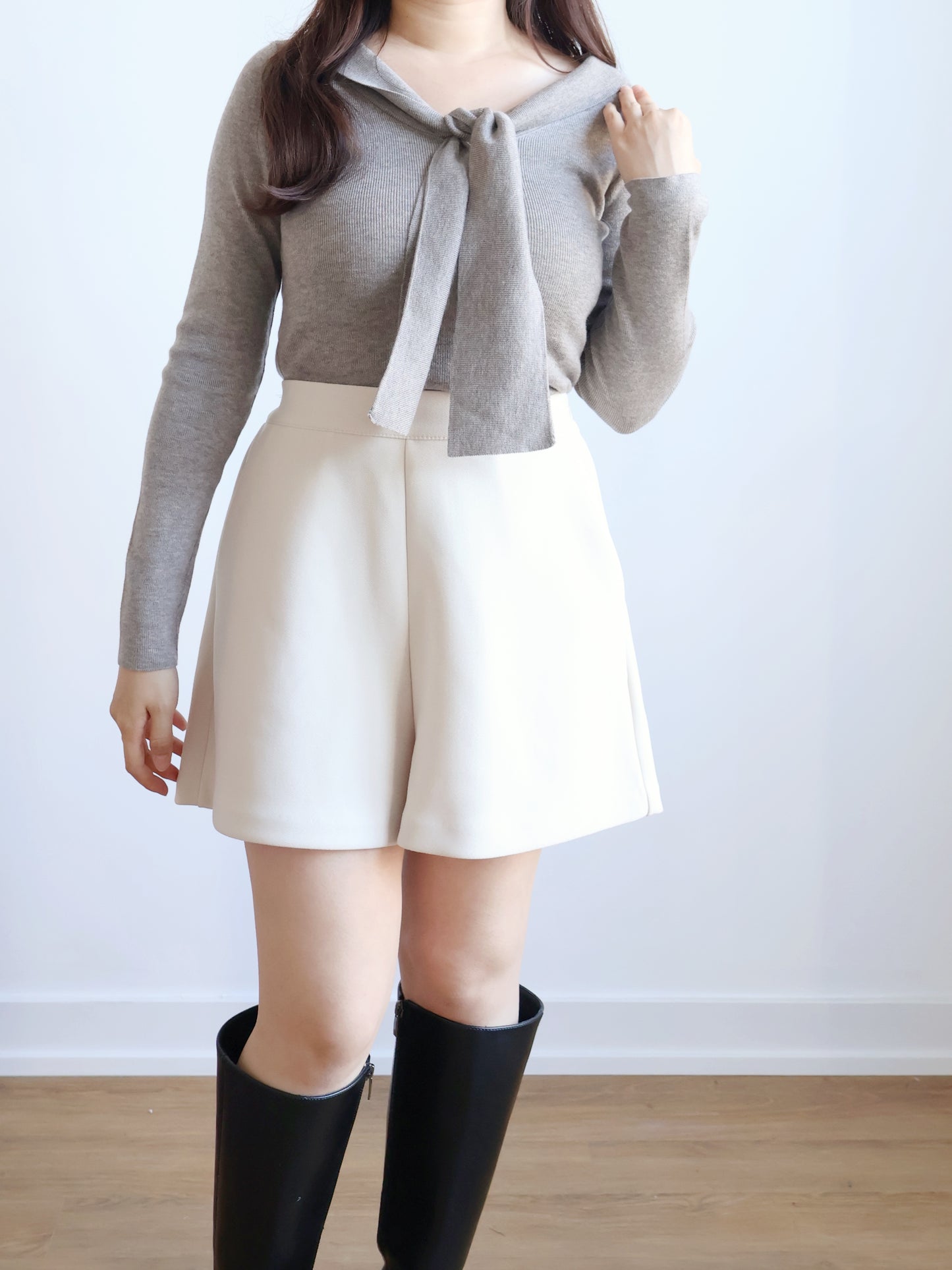 Frenchy Sailor Collar Sweater(Oatmeal Brown)