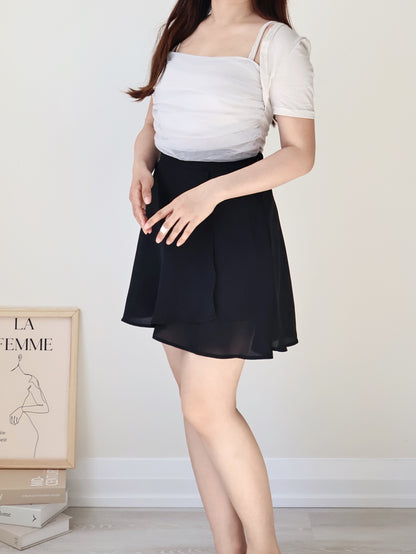 Ethereal Sheer Double-Strap Layering Top(Light Grey)