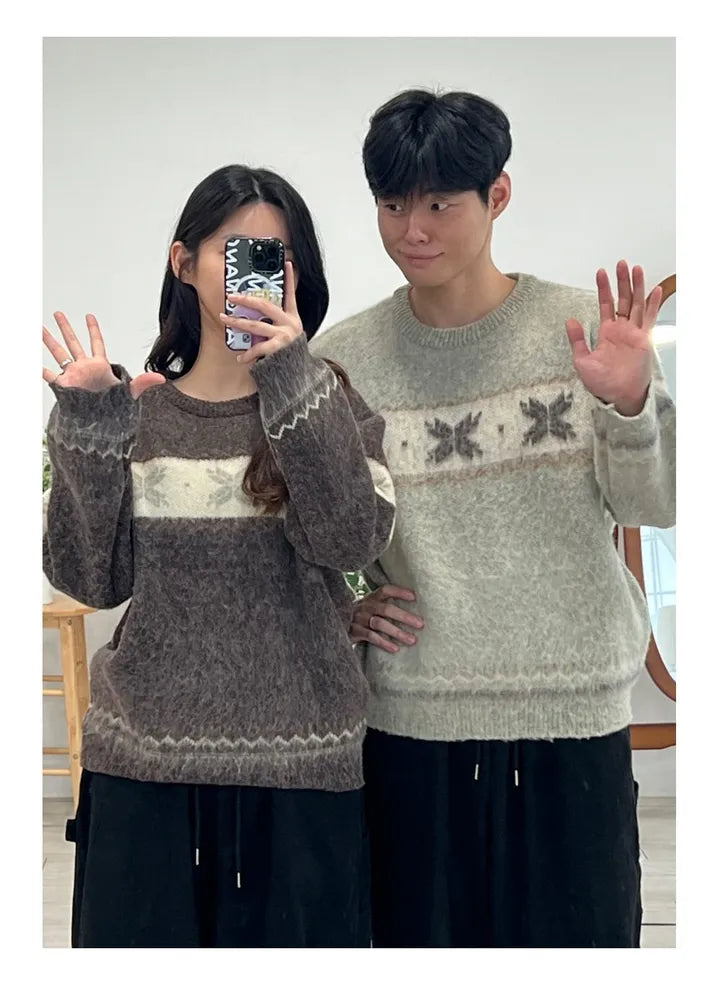 Winter Nordic Snowflake Sweater