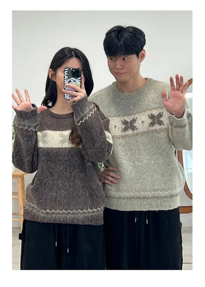 Winter Nordic Snowflake Sweater
