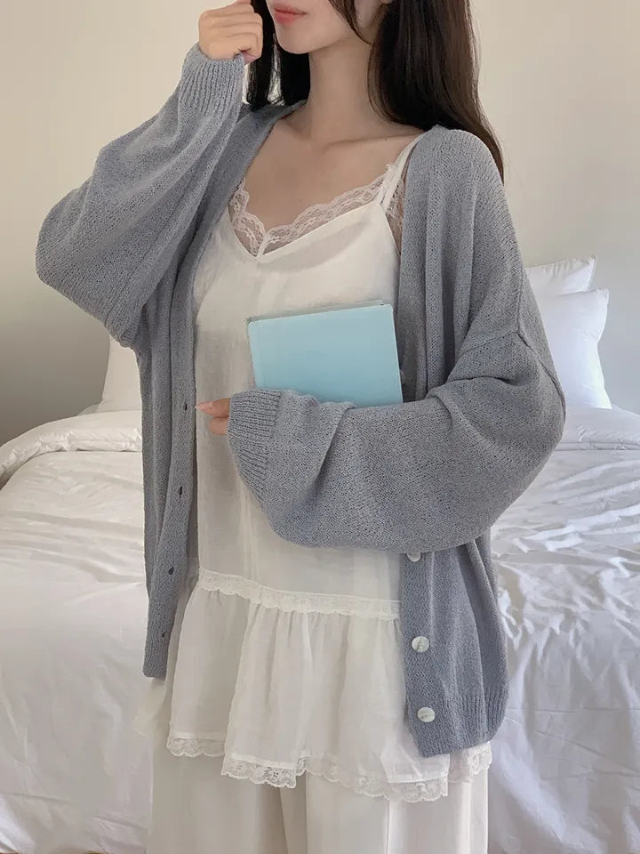 Daily Loose Fit Boucle Cardigan(5 colors)