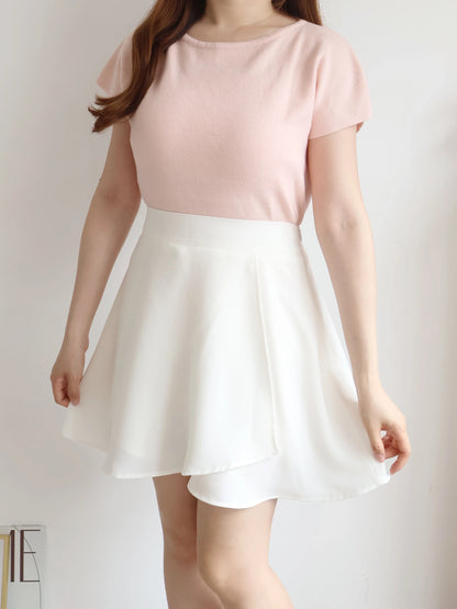 Mochi-Soft Flattering Knit Top(Peach)