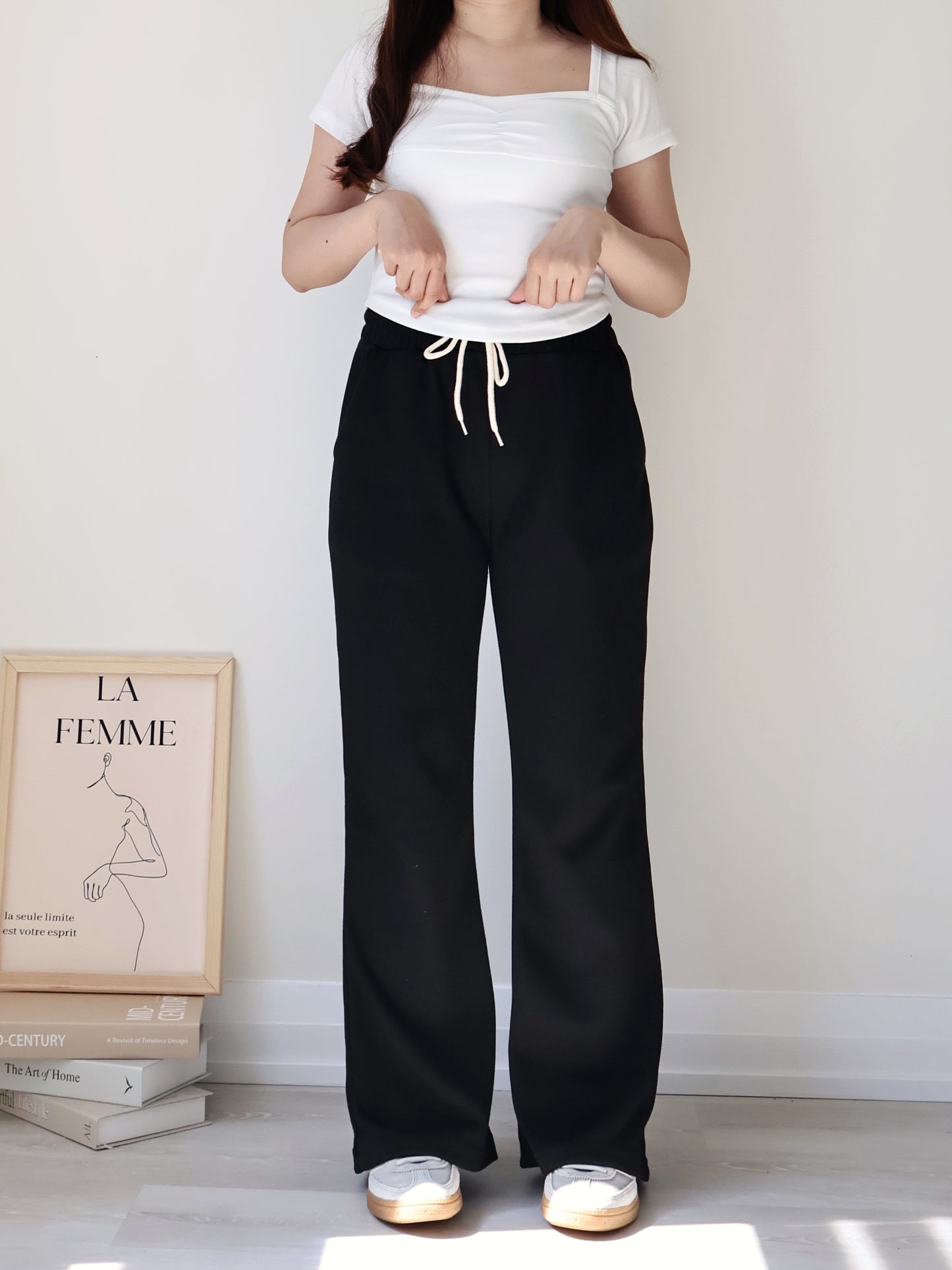 [3 Lengths] Everyday Bootcut Sweatpants(Black)