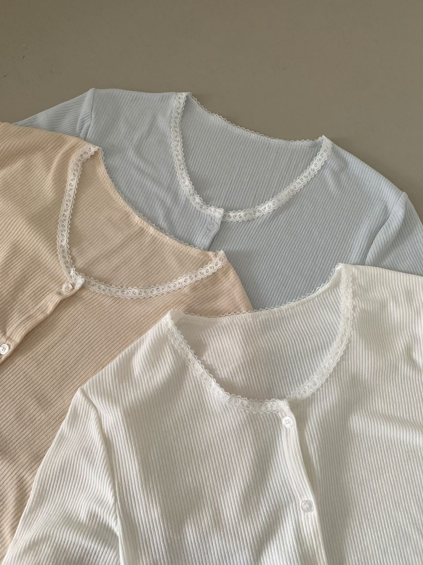 Ethereal Silk-Touch Modal Lace Trim Cami+cardigan Set(3 colors)
