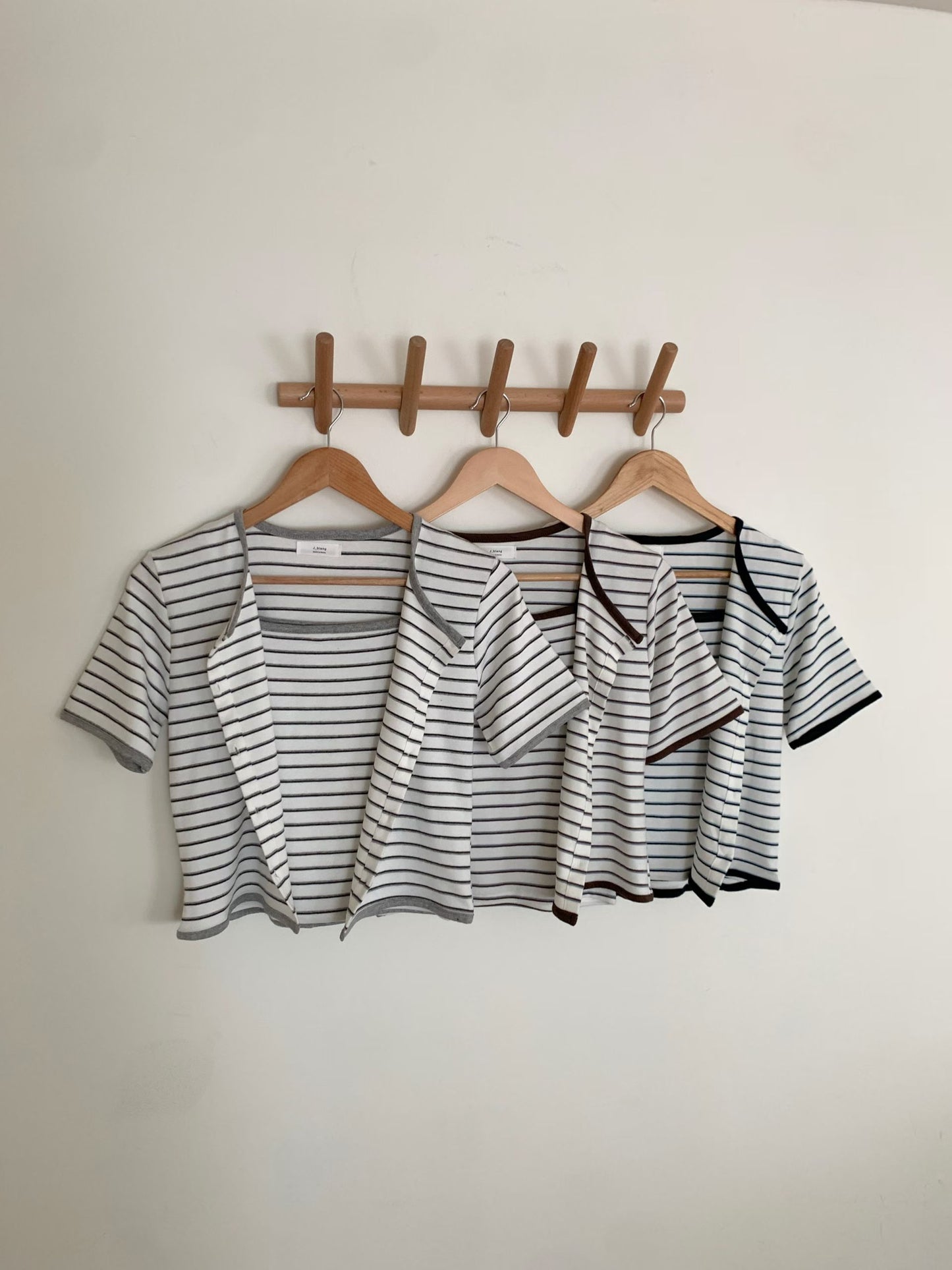 Contrast-Trim Striped Camisole Sets(3 Colors)