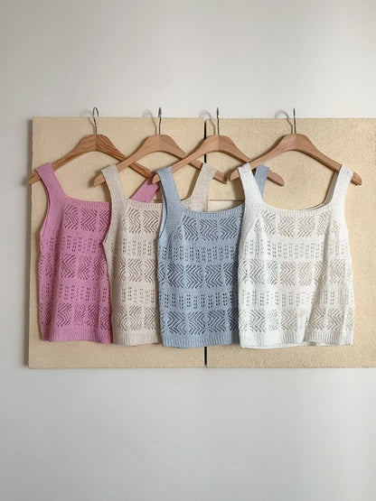 Bohemian Hollow-Out Knit Vest(4 Colors)