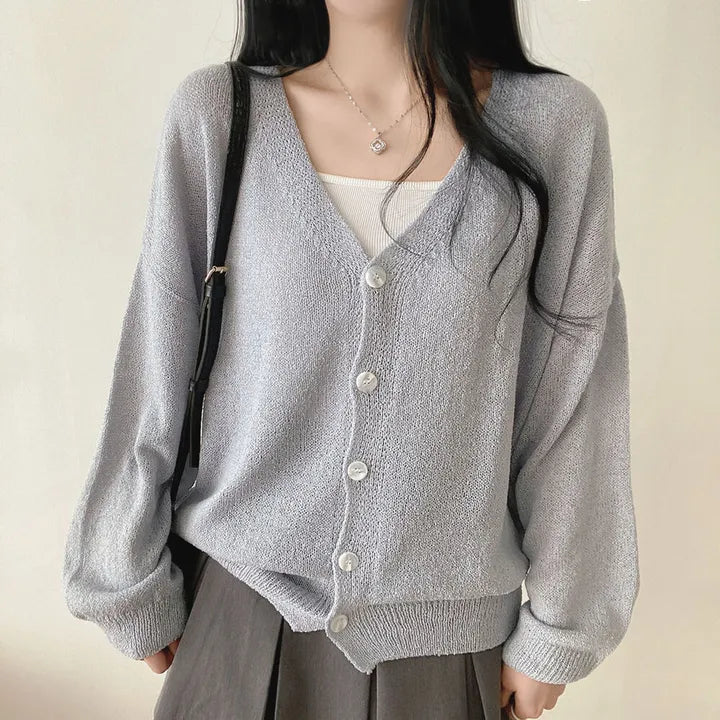Daily Loose Fit Boucle Cardigan(5 colors)