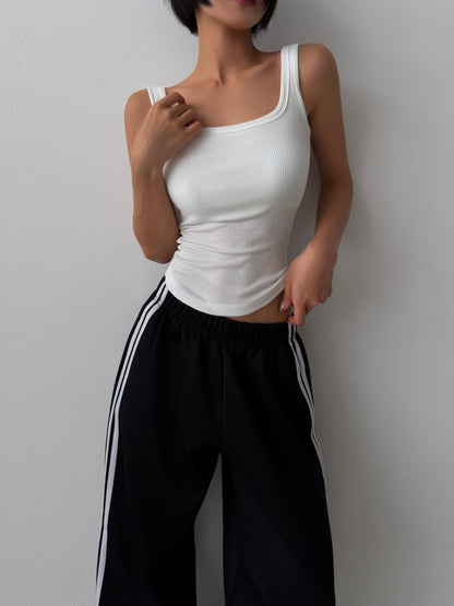 Square Neck Ribbed Bra Top(6 Colors)