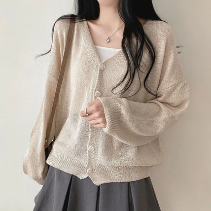 Daily Loose Fit Boucle Cardigan(5 colors)