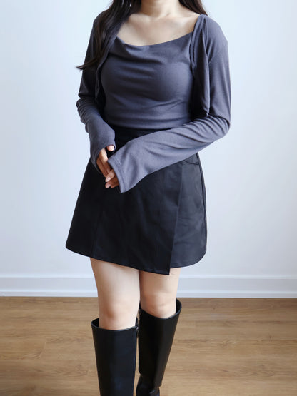 Softy Two-piece Set(Charcoal)