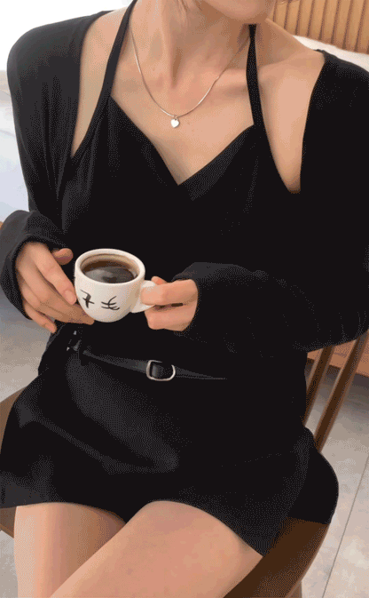 Elegant Drape Layered Cami Cardigan(5 colors)