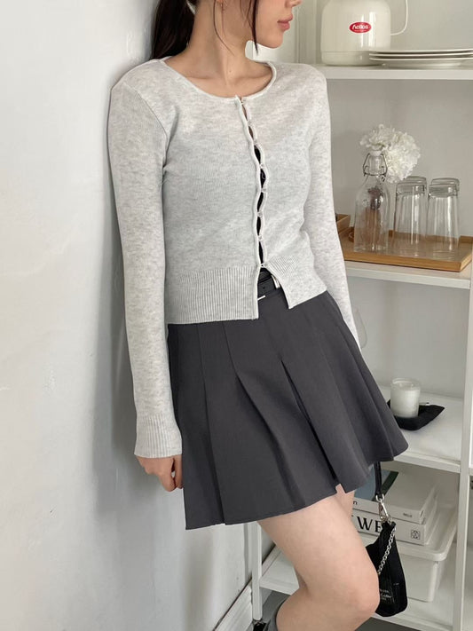 Layered Button-Knit Top(4 colors)