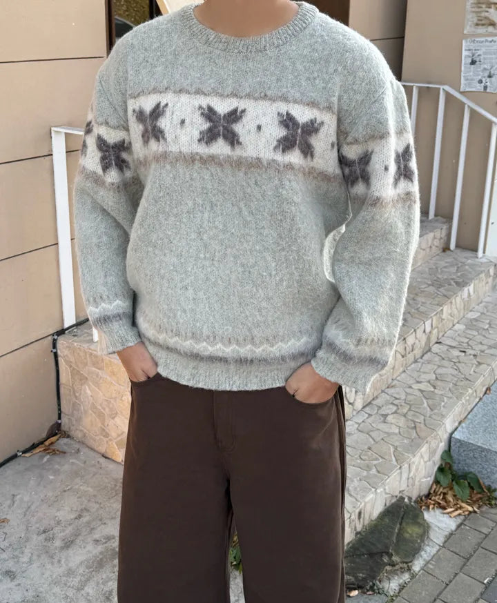 Winter Nordic Snowflake Sweater
