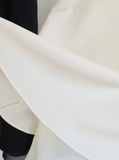 Elegant Ribbon Sheer A-Line Skirt(Black)