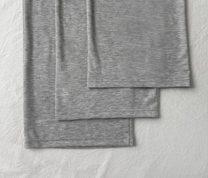 [3 Lengths] Everyday Relaxed Wide-Leg Cotton Pants with Pockets(Grey)