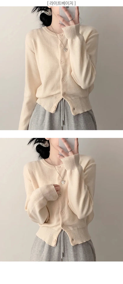 Daily Round Knit Cardigan(10 colors)