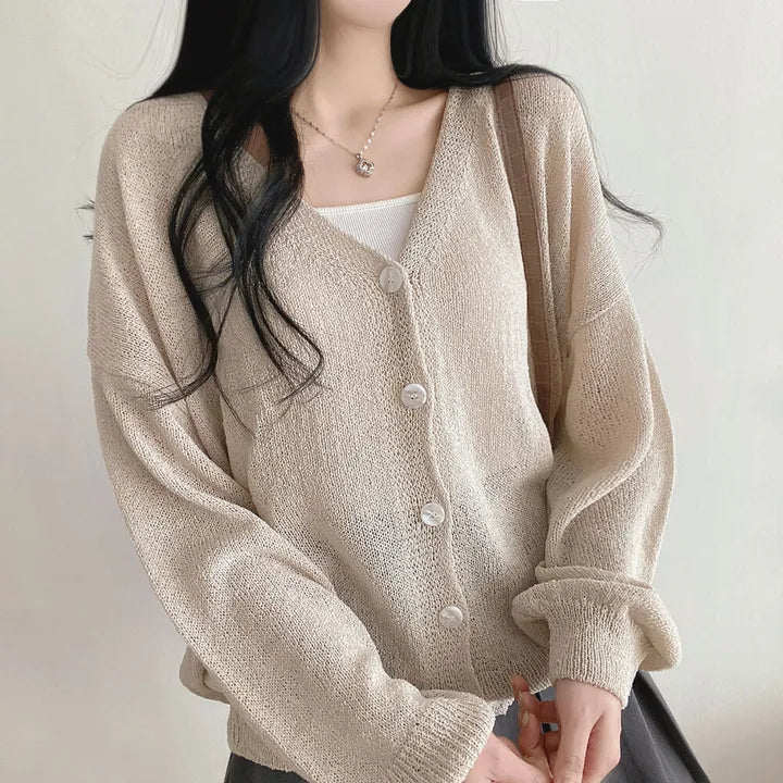 Daily Loose Fit Boucle Cardigan(5 colors)