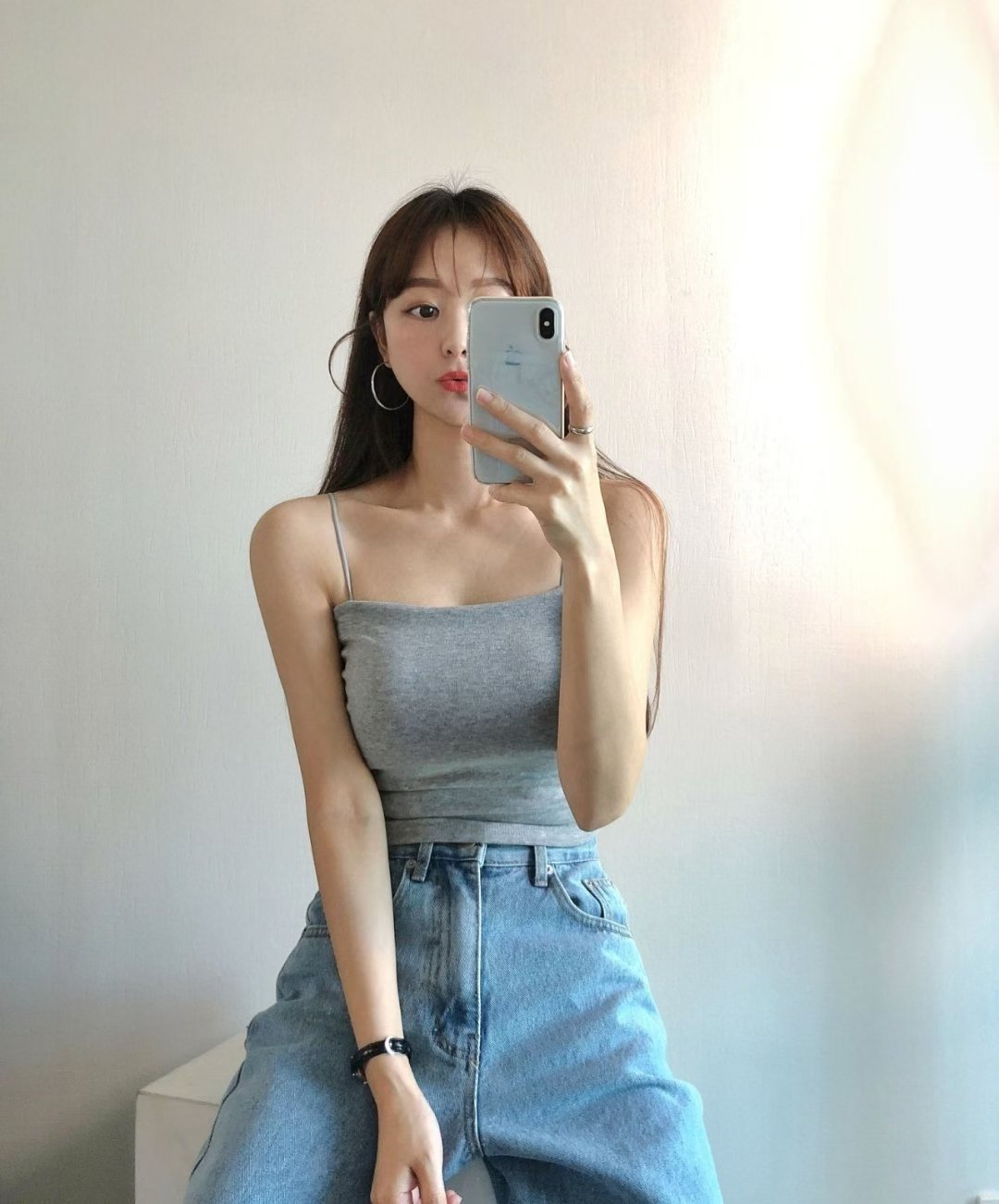 Everyday Straight-Neck Strap Cloud Touch Bra Top(4 Colors)