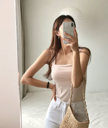 Everyday Straight-Neck  Cloud Touch Bra Top(4 Colors)