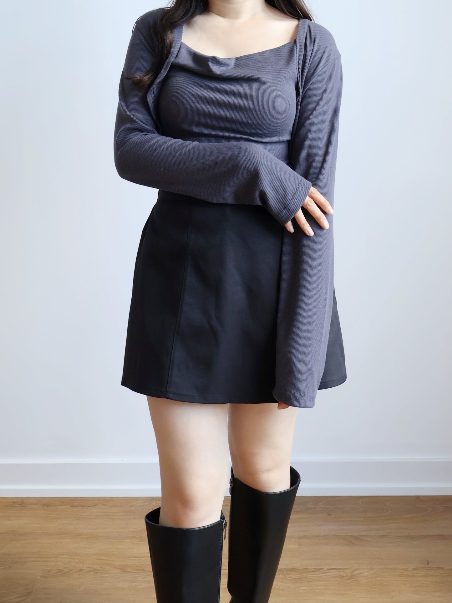 Softy Two-piece Set(Charcoal)