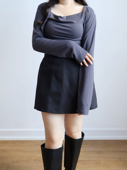 Softy Two-piece Set(Charcoal)