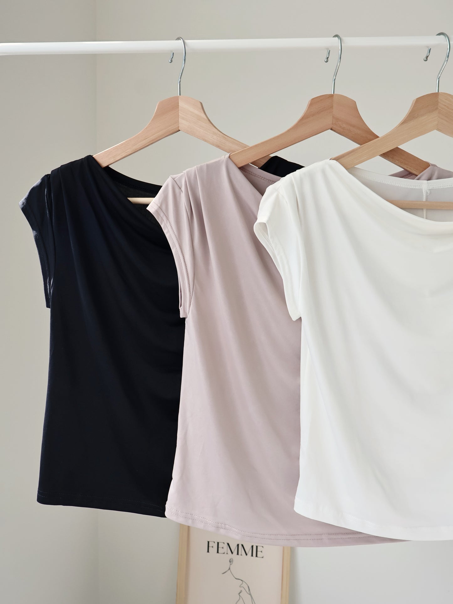 [2-Way] Elegant Icy-Cool Breathable Draped Top(Nude pink)