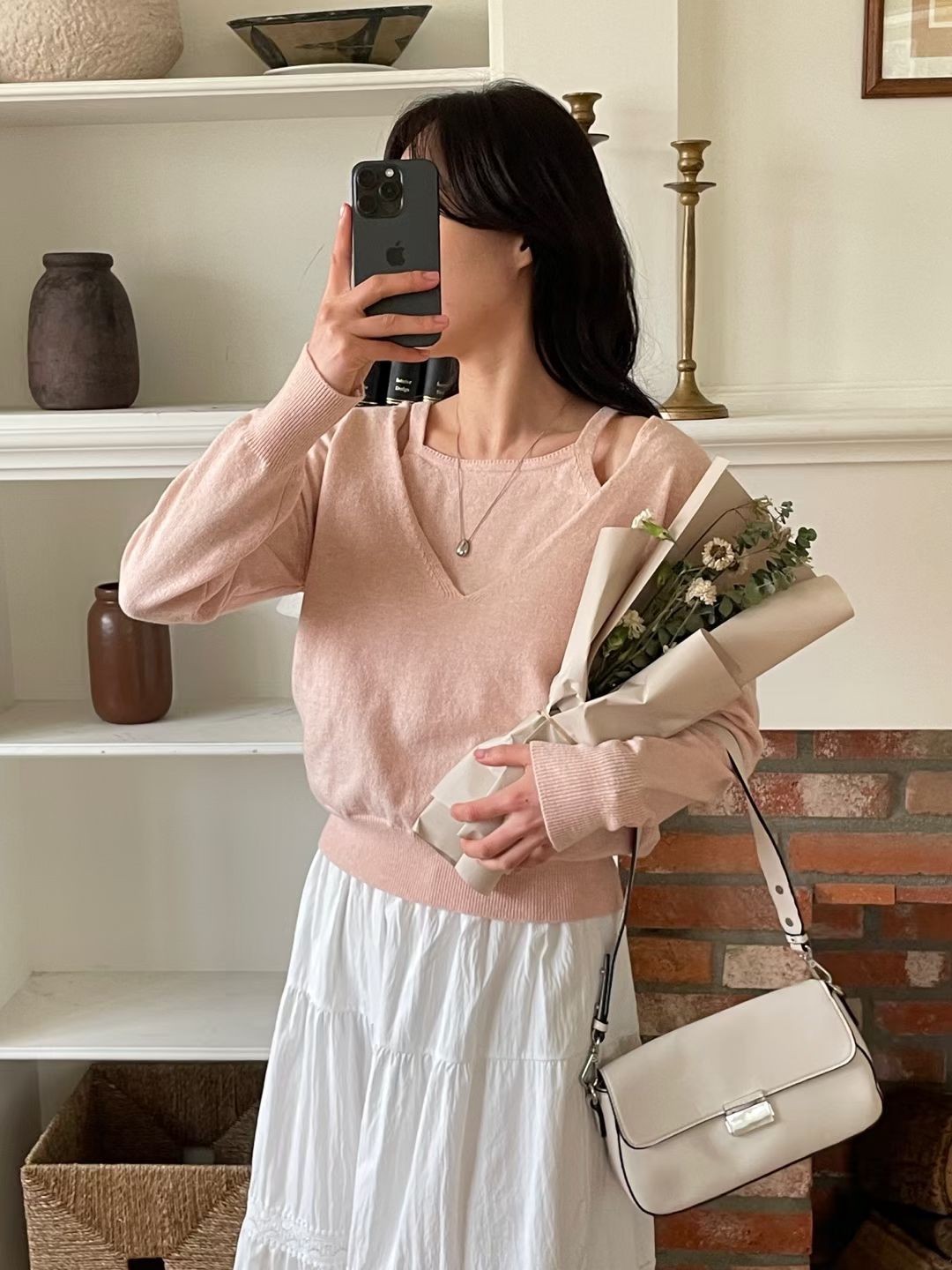 Layered V-Neck Two-in-One Sweater(4 colors)