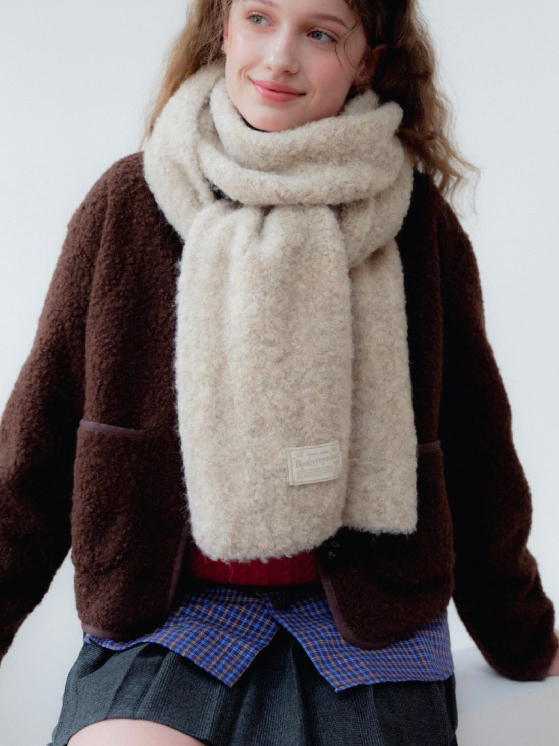 [Renny Rennie] 10% Wool！Fluffy Puppy Muffler(6 colors)