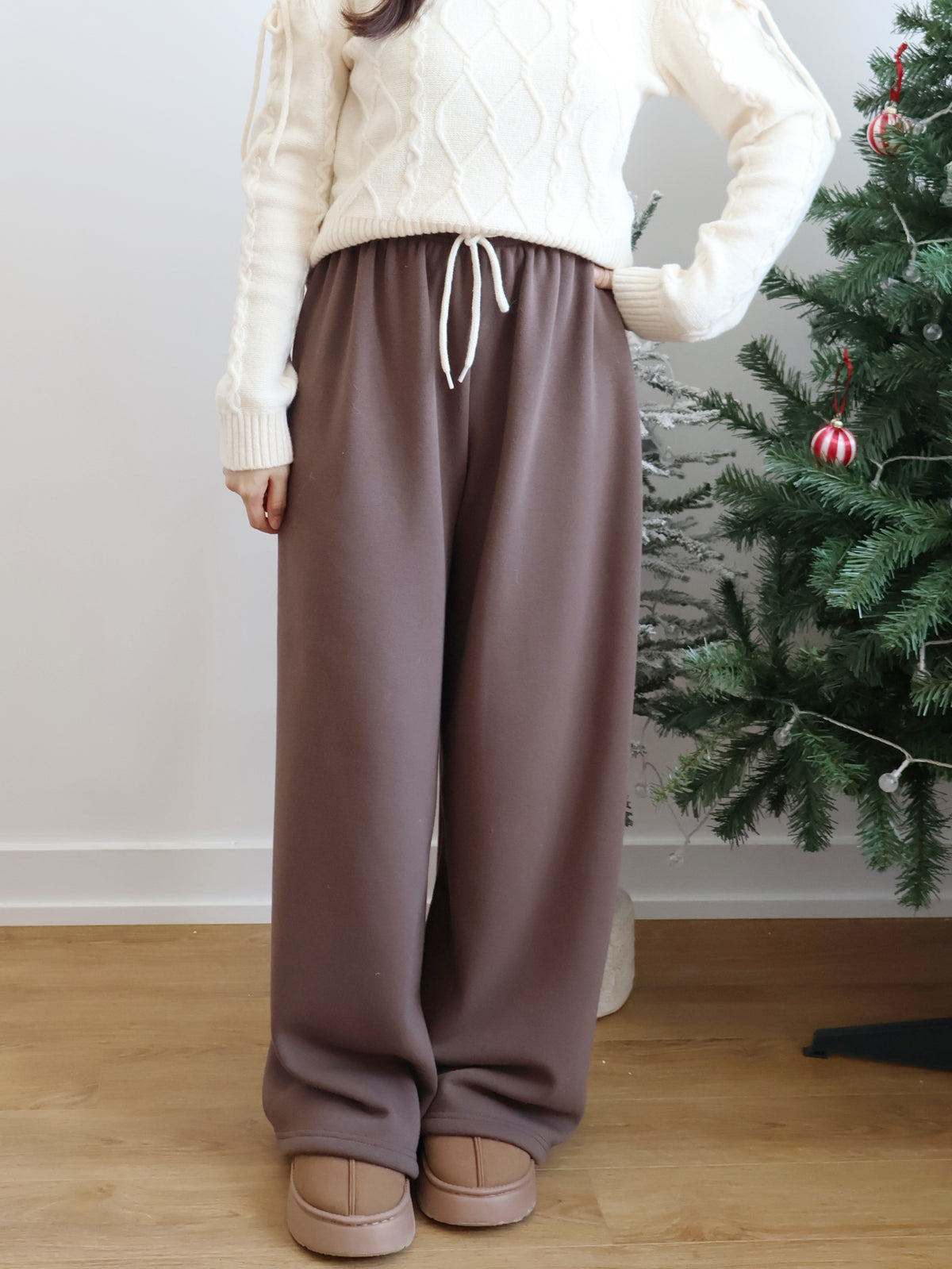 Winter Essential❄️Extra Warm Fleece Loose Pants(Brown)