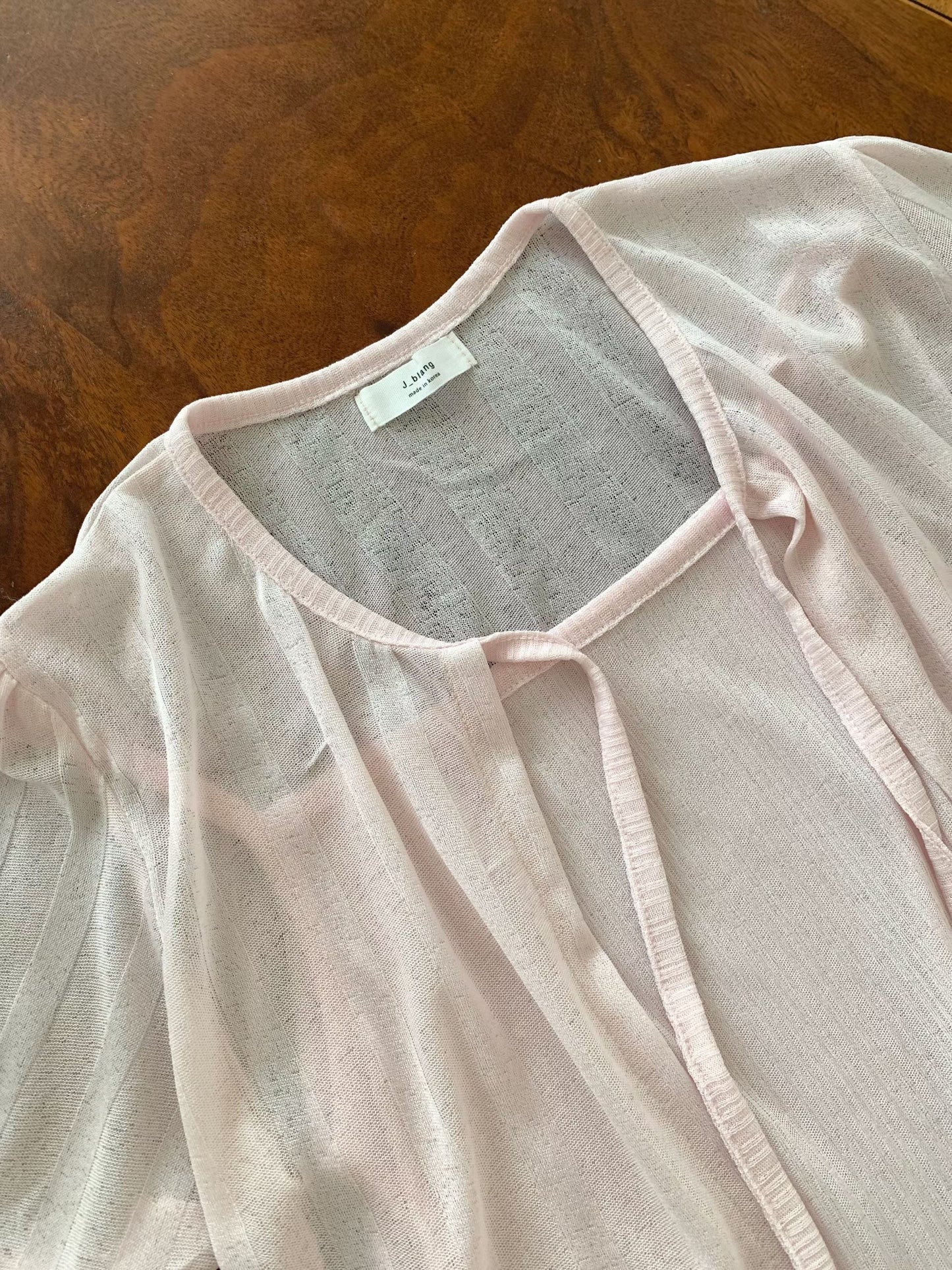 Sweet Ruffle Tie-Front Sheer Cami Set(3 Colors)