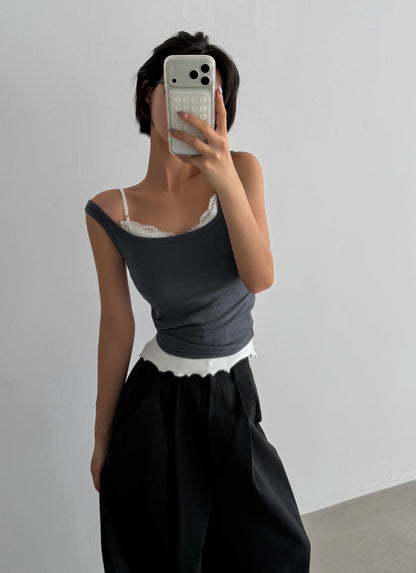 Square Neck Ribbed Bra Top(6 Colors)