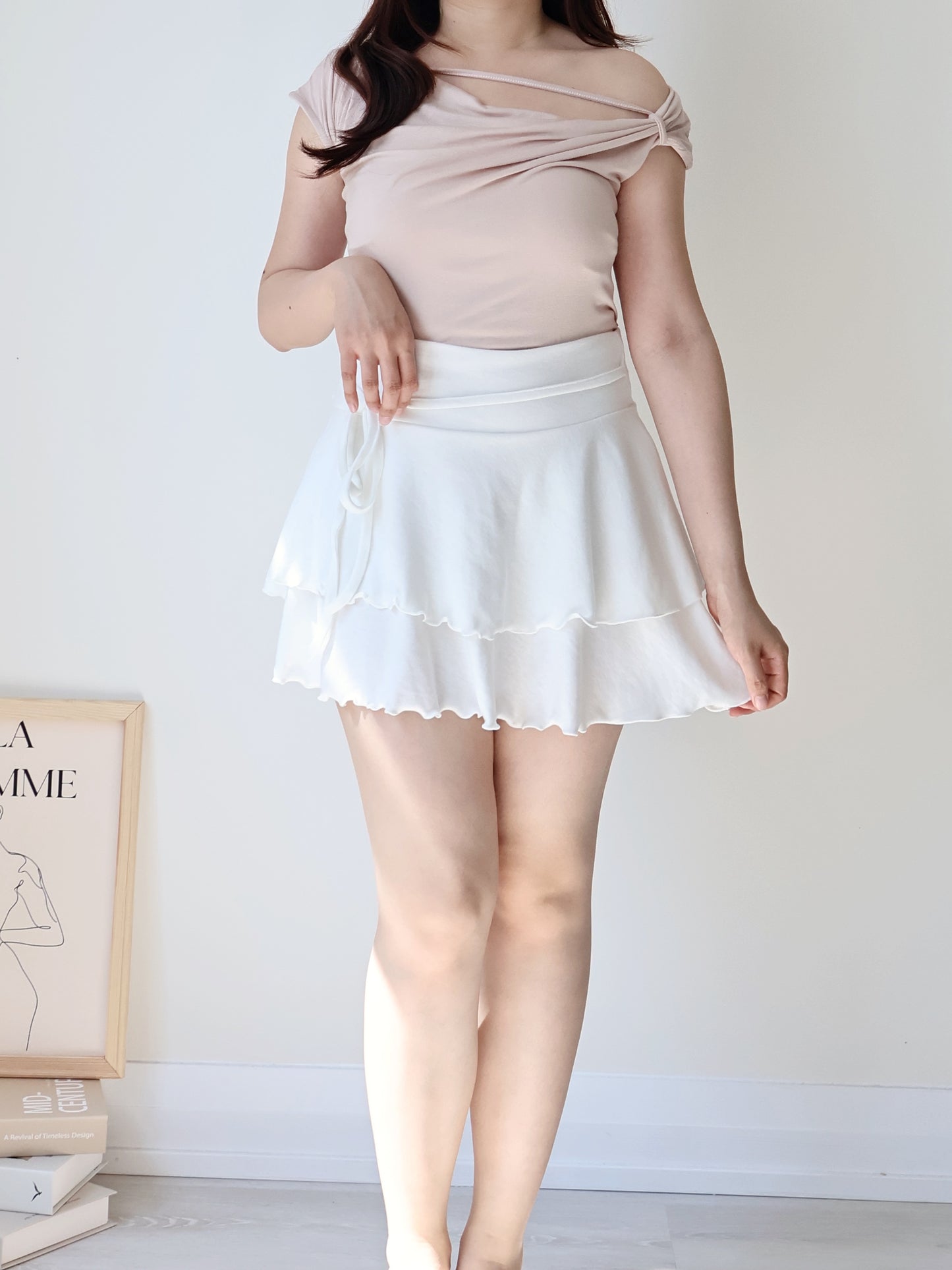 Silky-Cool Strap Modal Tee(Indipink)