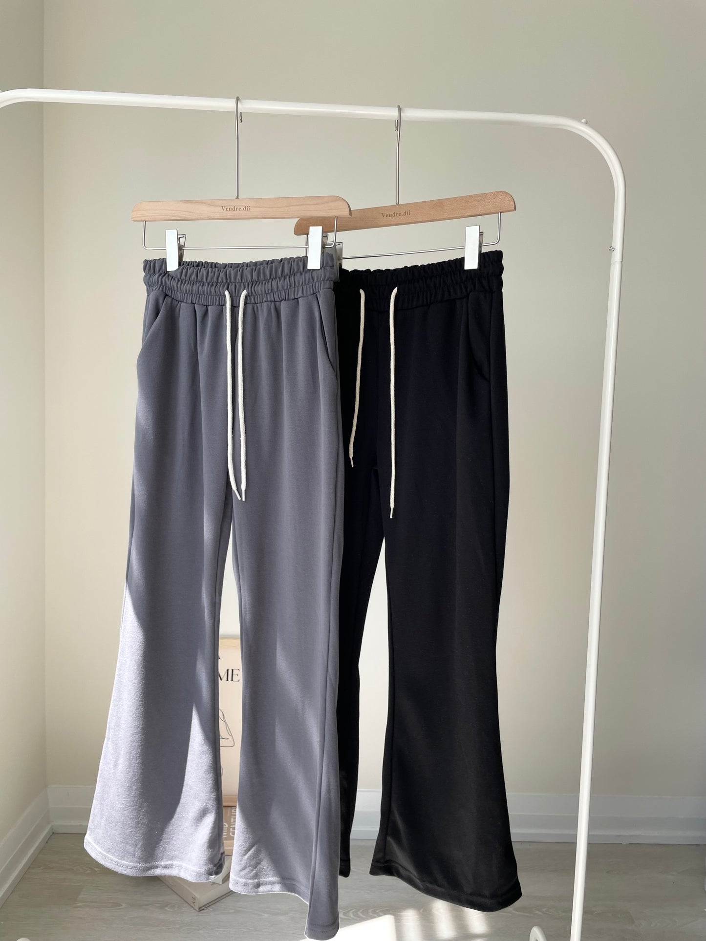 [3 Lengths] Everyday Bootcut Sweatpants(Black)