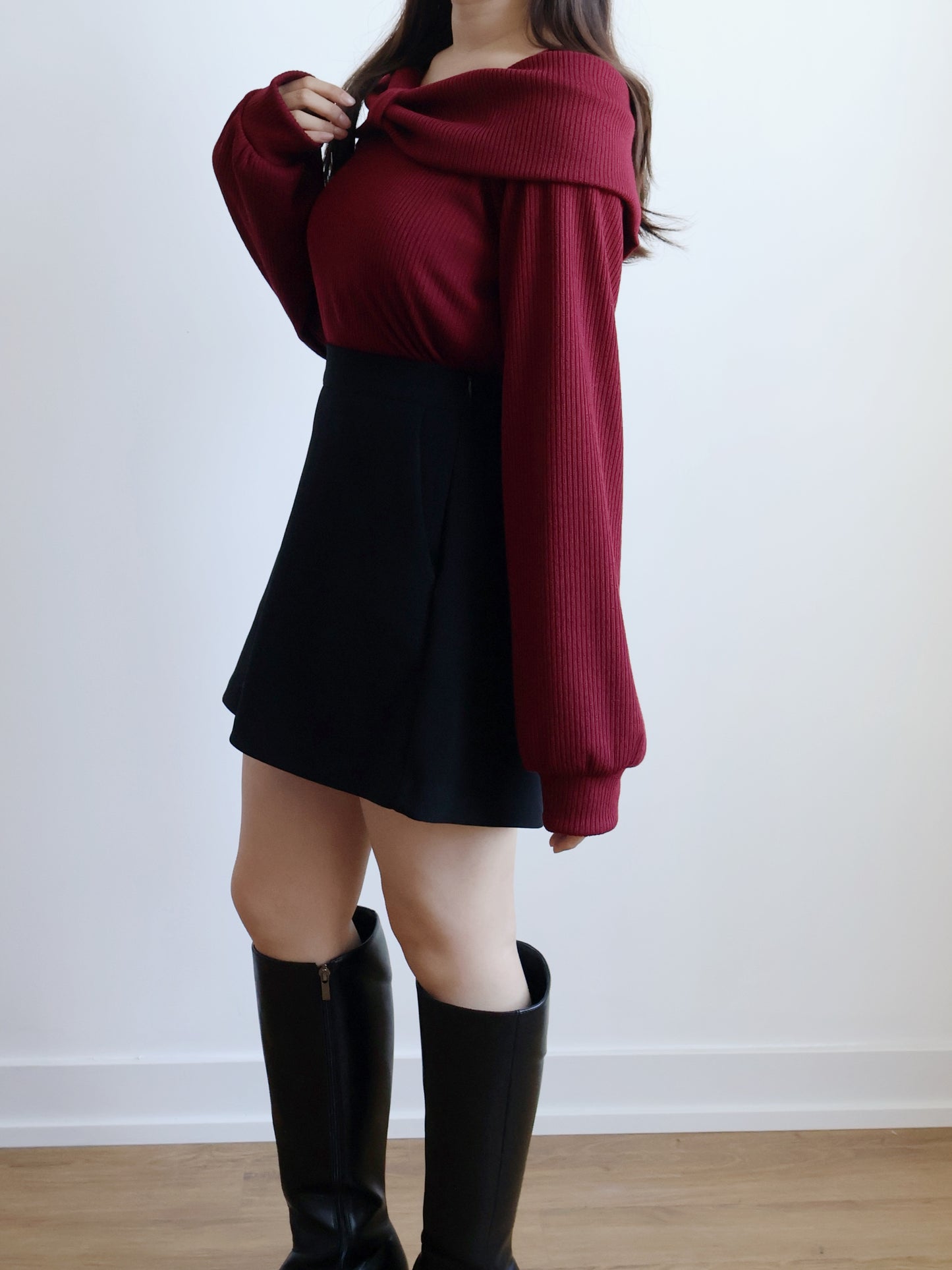 Christmas Choice🤶🏻Elegant Ribbon Top(Wine)