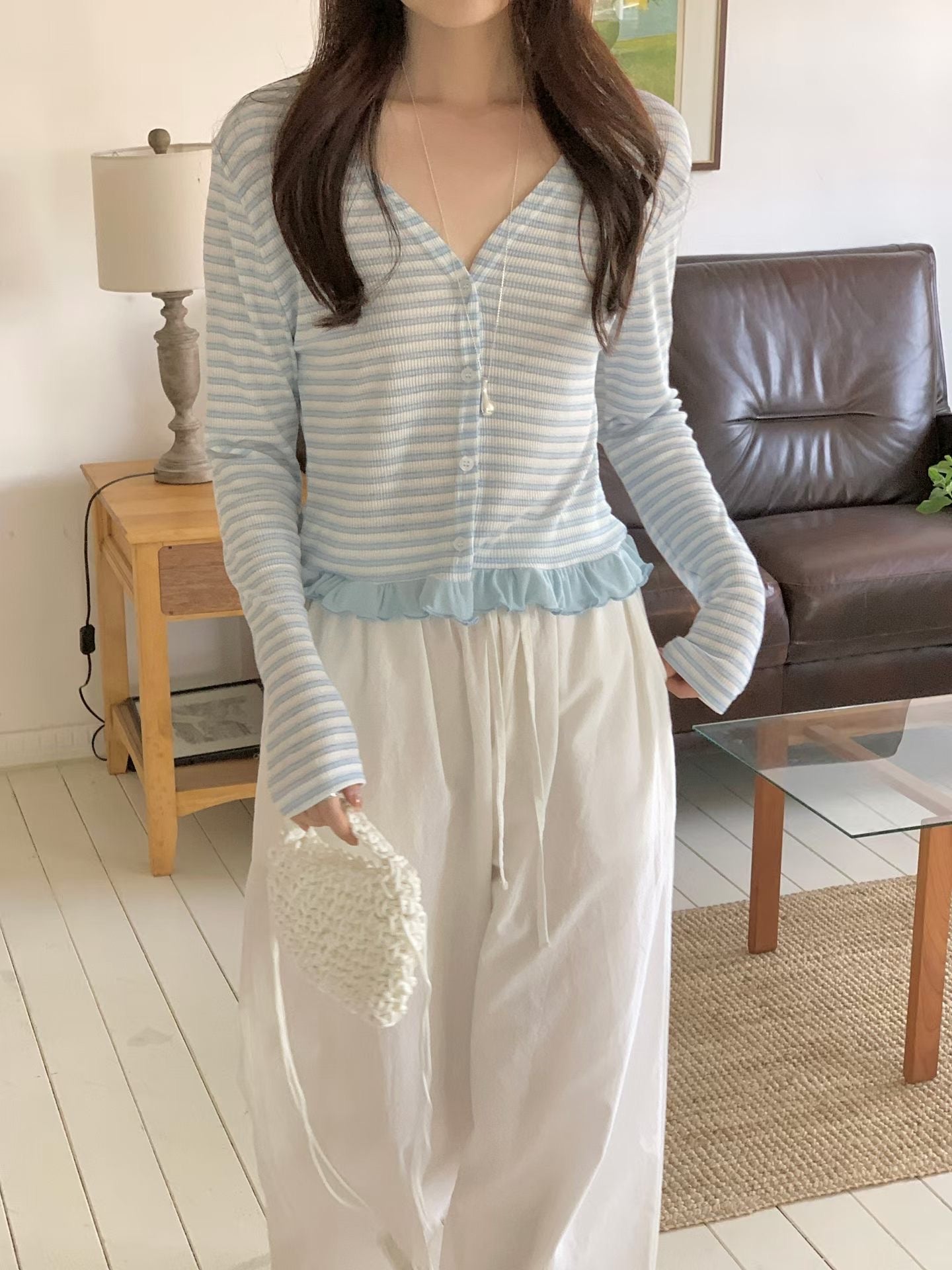 Salty Lightweight Striped Cardigan(3 Colors)