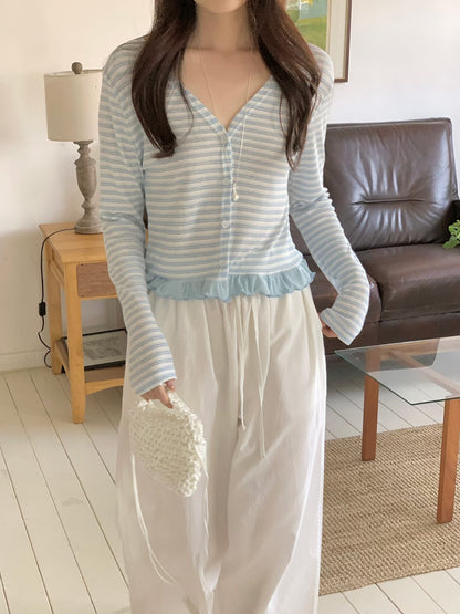 Salty Lightweight Striped Cardigan(3 Colors)