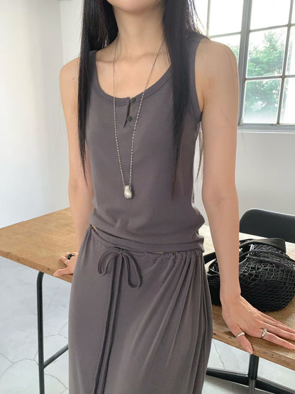 Minimalist Bound-Edge Soft Basic Tank Top(5 colors)