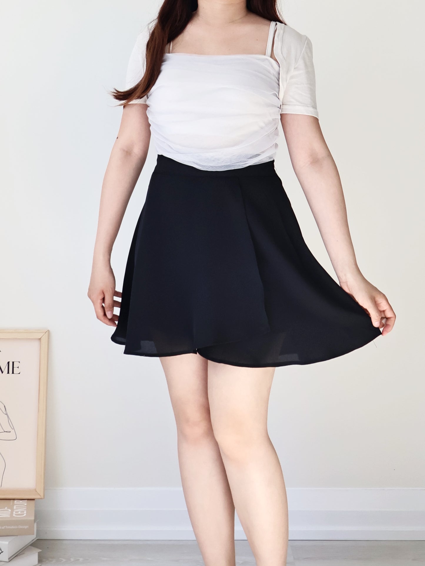 Ethereal Sheer Double-Strap Layering Top(Light Grey)