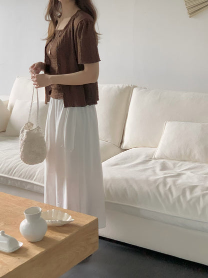 [Wrinkle-Free] Minimalist Waffle Cami+ Cardigan Set(3 colors)